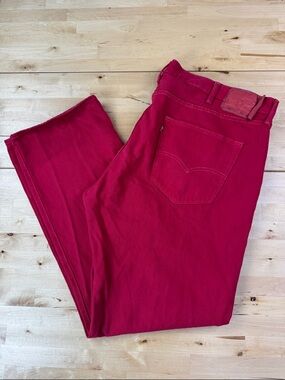 Levi’s 501 Button Fly Red Jeans 44x32 Classic Fit